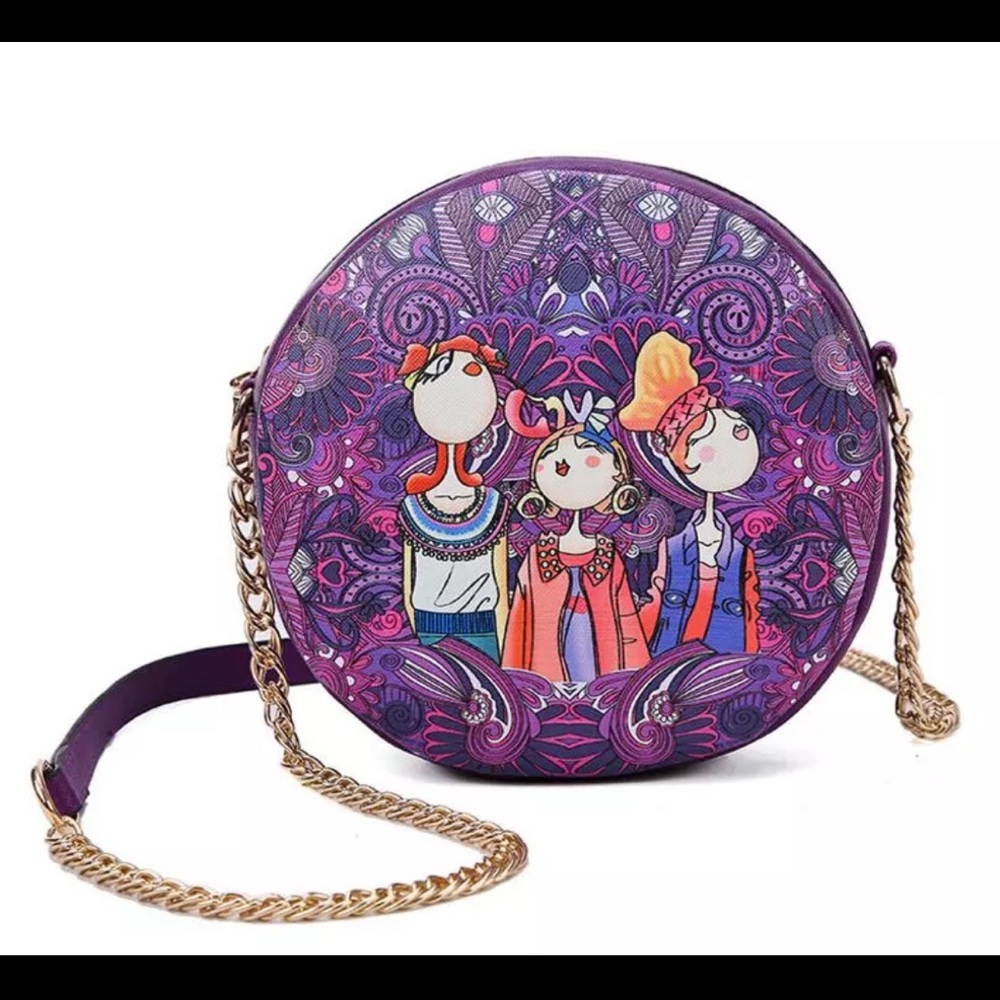 Purple Crossbody PU Leather bag